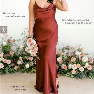 Revelry Skye Satin Terracotta Rust size 8